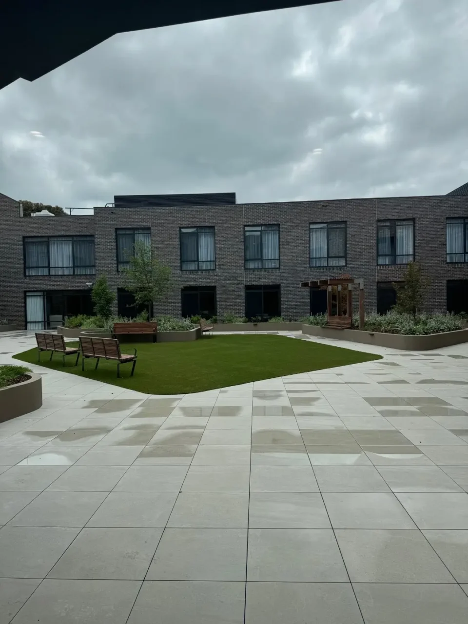 Retirement Home Courtyard